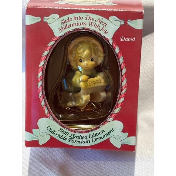 Precious Moments 1999 Limited Slide Into The Next Millennium With Joy ornament - Picture 1 of 1